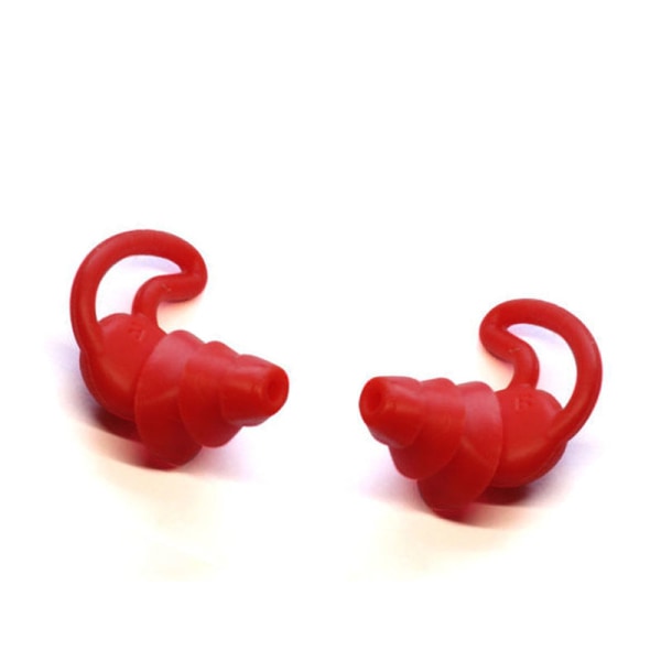 Støydempende ørepropper, Sovepropper i silikon, Rød