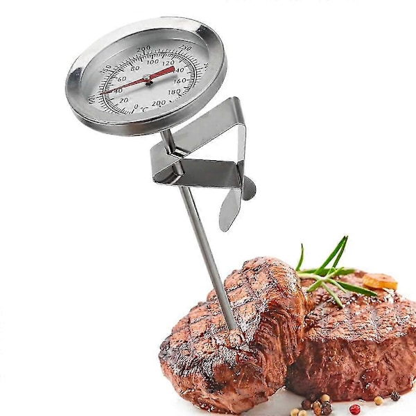 Matlagningstemperaturmätare Rostfritt Stål 0~200 Köksredskap Sond Termometer Mjölk Kaffe Mat Köttmätare