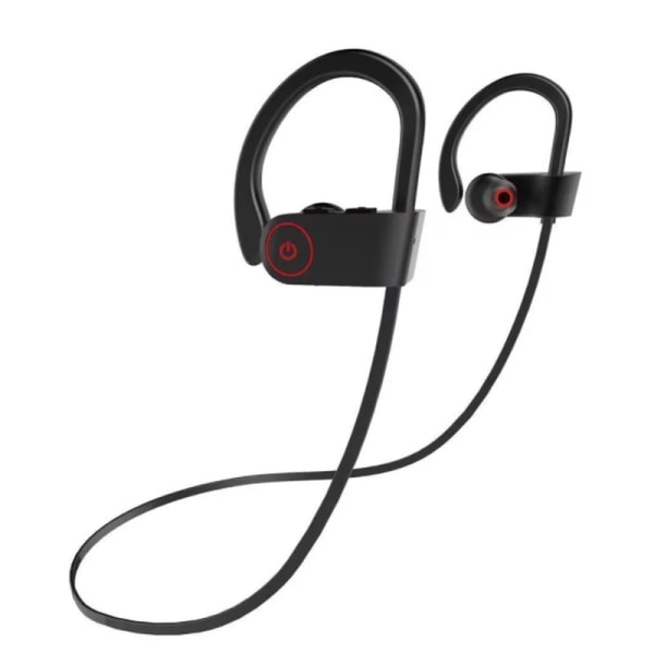 Trådløs musikk binaural stereo in-ear Bluetooth headset U8 hengende hals subwoofer hodetelefoner black