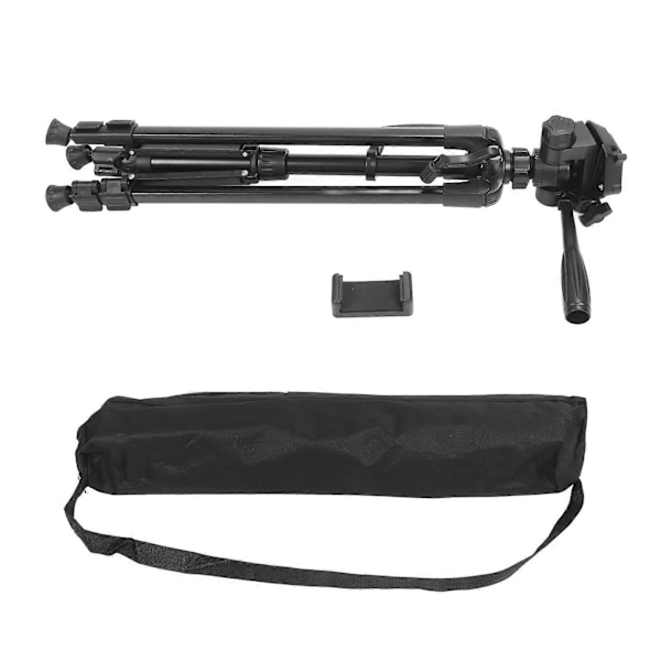 55 tum Bärbar Tripod Vikbart Stabilt 1/4 Skruv Kameragolvstativ för Telefonprojektor