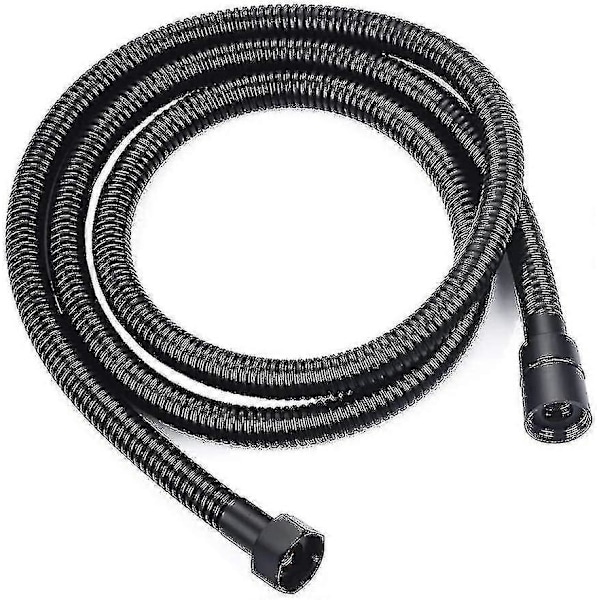 Anti-Twist Dusj Slange i Rustfritt Stål 1,5m Svart. Dusj Slange Standard