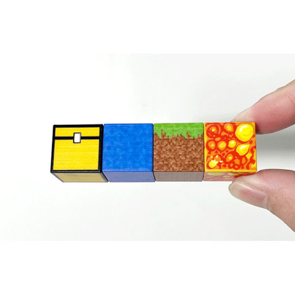 Minecraft byggeklosser, inkludert 128 stk sekskantede magnetiske leker med 4 figurer, Strand Beach