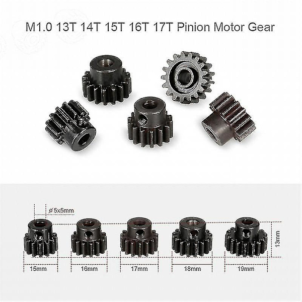 5 st 8195 5mm M1 13t 14t 15t 16t 17t Pinjongväxel för Zd Racing 9116/v3 9020-v3 9021-v3 9203 1 (haoyi)