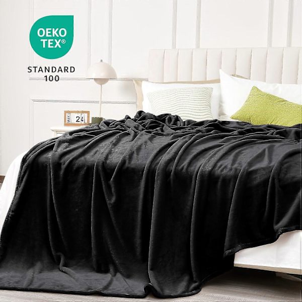 Ultrasoft Fleece-tæppe Dobbelt Størrelse 150x200cm, Ingen Fnuller Ingen Pilling Luksuriøs Blød Cozy Flannel 280GSM Letvægts Kasttæppe