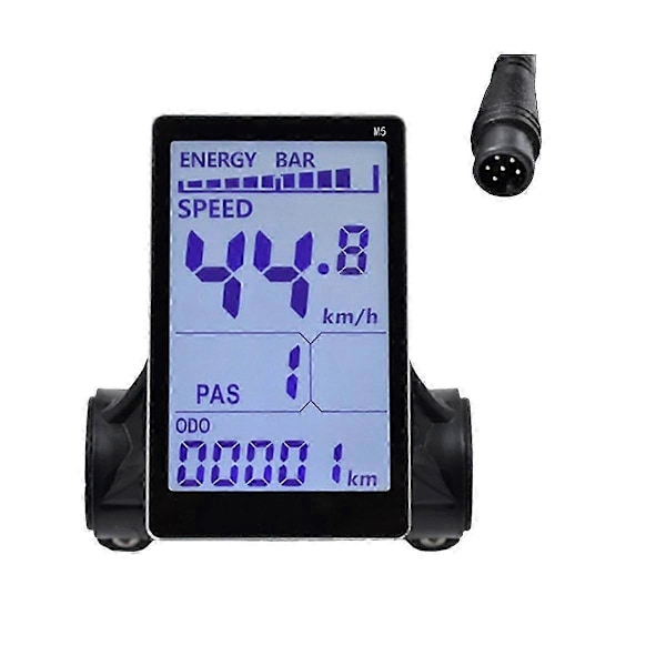 M5 Elcykel LCD-displaymätare 24V 36V 48V 60V E-Scooter LCD-panelskärm för bergscykel