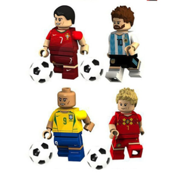 8 stk. VM Fodbold Drenge Byggeklodser Legetøj, Julegave, Send stadion base 8pcs