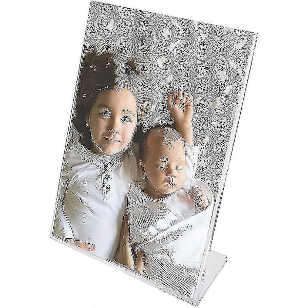 2 stk. Akryl Plakater, Skilt Holder, Display Plakatstillad, A5 L-Formet Klar Akryl Diskbords Plakatskilt Display Skrå