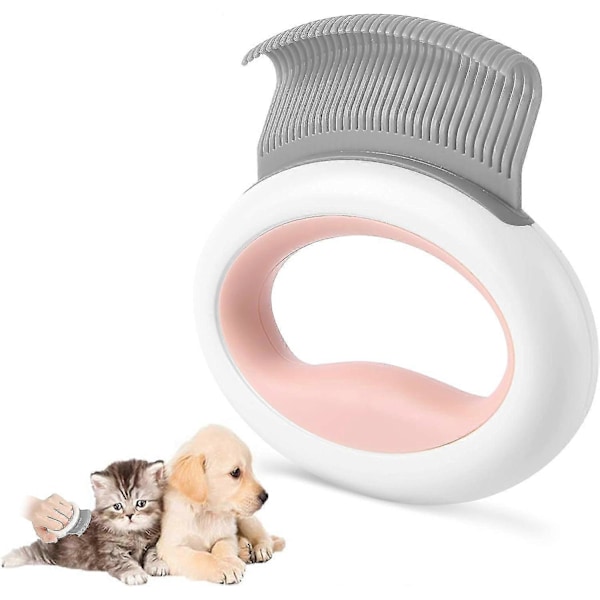 Katt- og Hundepelsbørste, Kjæledyrkam for Avslappende Massasje (Rosa)