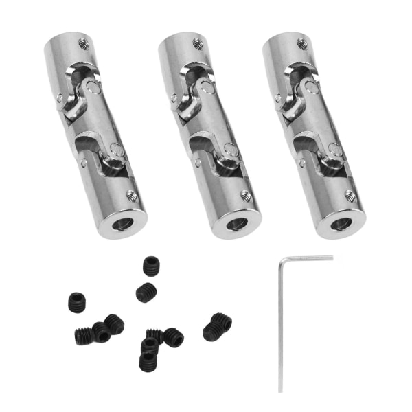 YO 3 stk 5mm til 5mm indre diameter roterbar universal styreaksel U-ledd kobling for RC modellbilbåt