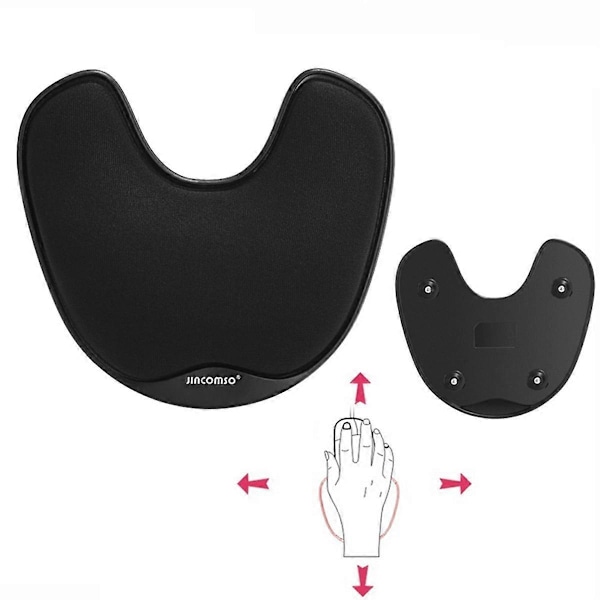 Ergonomisk Gaming Mousepad med Hukommelsesskum Håndledsstøtte Roterende Glidehåndmatte til PC Computer H