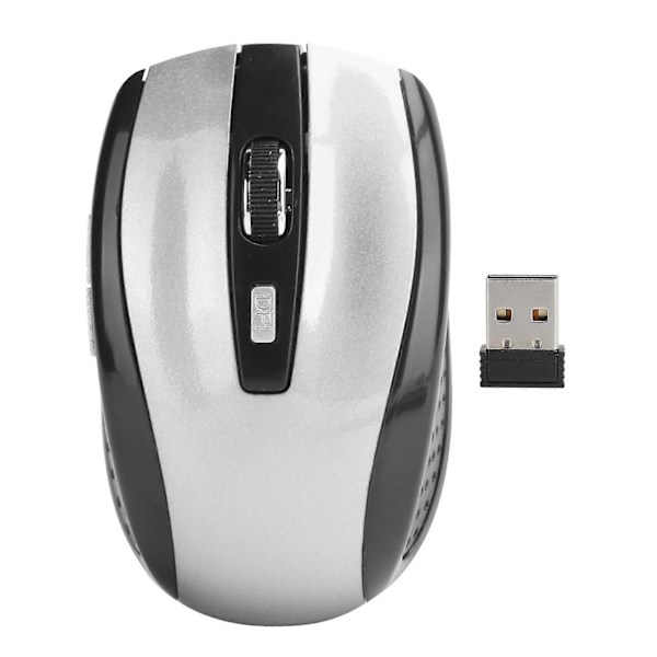 Trådlös Mus Notebook Dator Optisk Speltillbehör med Justerbar DPI 250HzSilver