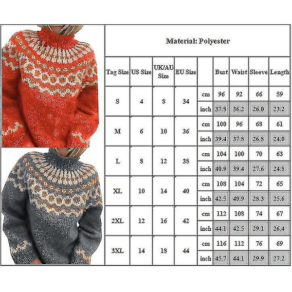 Naisten Neulotu Neulepaita, Pohjoismainen Roll Neck Jumper Pullover Talvi Yläosa