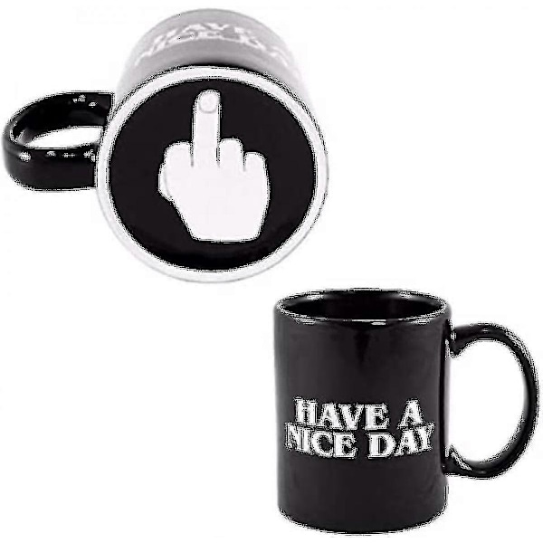 Have A Nice Day Kaffe Kops Midt Finger Sjov Kop Til Kaffe Mælk Juice-ZZY