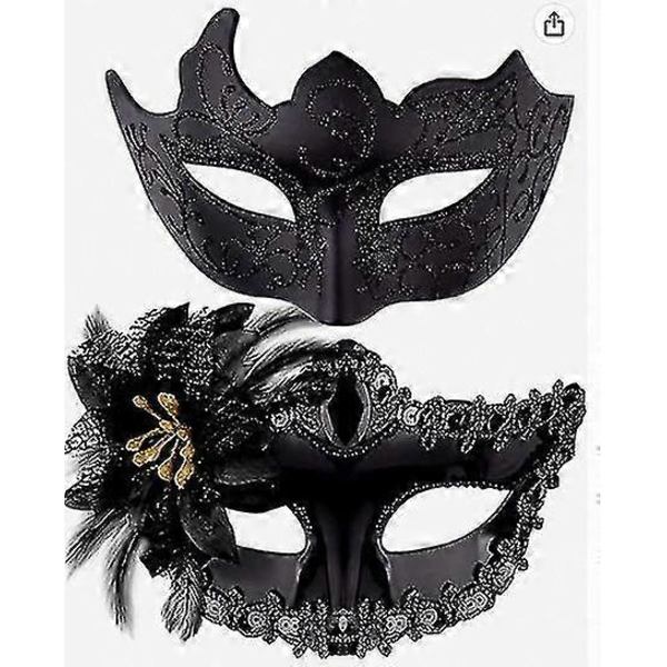 Par Venetian Maske Maskerademaske Kvinne Blonder Venetian Maske For Kvinne Mann Maskeradefest