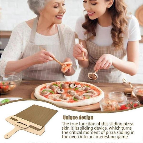 Pizza-lasta ja -liukukangas, kantokahvalla, kätevä ja kestävä pizzatyökalu kakkujenkin leivontaan