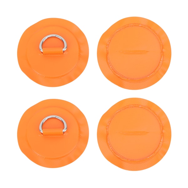 D Ring Patch Round Lightweight D Ring PVC Patch for Inflatable Boat Surfboard Stand Up Paddleboard 4pcs Orange