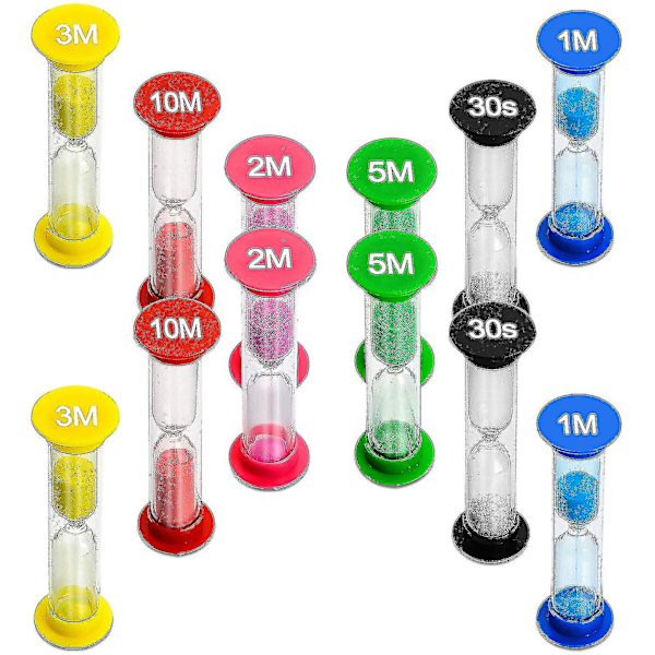 12 stk. Plast Sandklokke Sett, Dedikert til Spill og Sport