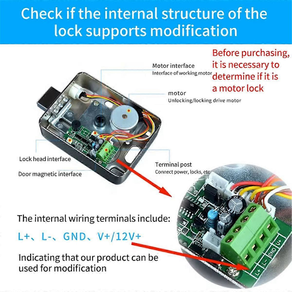 TTLOCK App Fjernstyrt Elektronisk Låsemodul Brettlåsemodul Reléutgang Dørtilgangskontrollsystem