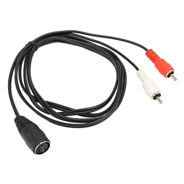 DIN 7-stifts hona till dubbla RCA-hane kabel 1,5m Flexibel Plug and Play Ljudadapterkabel för ljudutrustning