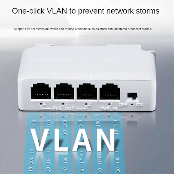 1 til 3 Port PoE Extender 10/100M Poe Repeater IEEE802.3Af for IP Overføring Extender for POE Switch NVR IP Kamera