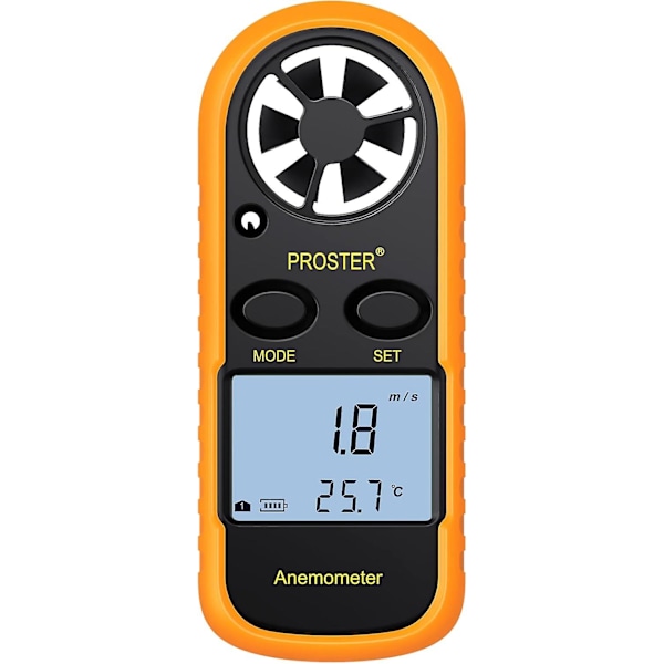 LCD Anemometer - Vindmåler med Bakgrunnsbelysning