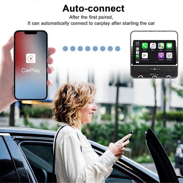 Carplay Trådløs Smart Box Auto Adapter Android AI Box Carplay Dongle Stik Trådløs Auto A