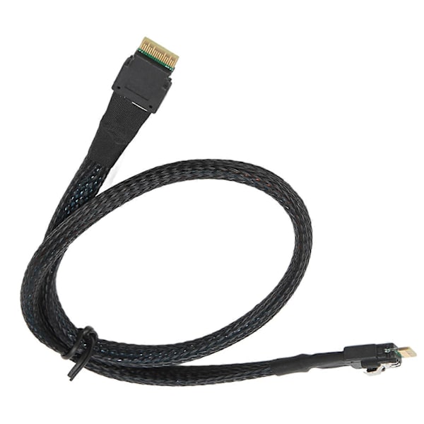 Slank SAS-kabel opptil 12 GBPS Tinnbelagt kobber Fleksibel Stabil Sikker Micro SATA-kabel for stasjonær chassis HDD 0,5 meter / 1,6 fot