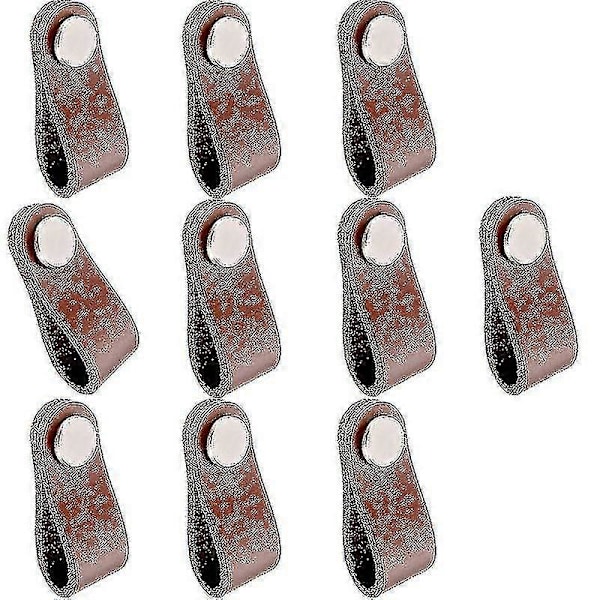 10 st Möbelhandtag Läderhandtag Möbel Brun Knopp Skåpshandtag Läderögla Handtag