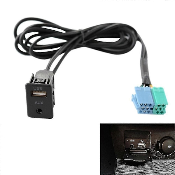 Radio-laajennus Aux Usb-portin sovitinkaapelin johdotus For