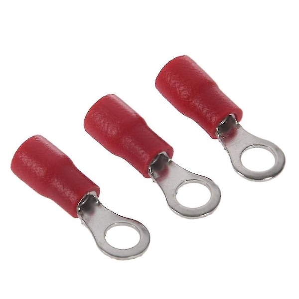 10pcs Insulated Crimp Ring Terminal 22-16awg M5