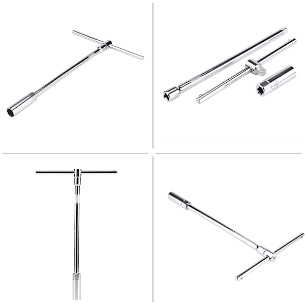 16mm Universal T-håndtak Tennplugg Socket Tennplugg Nøkkel Fjerner Installatør Verktøysett