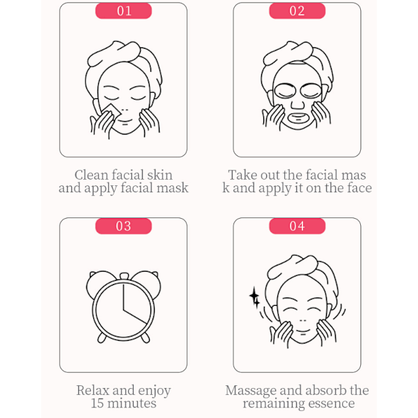 10 stk BIOAOUA Rose Hyaluronsyre VE Maske Rose 10 pcs
