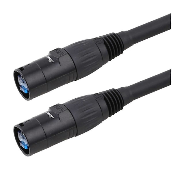 CAT6 Ethernet-kabel, EtherCON-kompatibla RJ45-kontakter för industriell utrustning, underhållningsscen, 1 meter