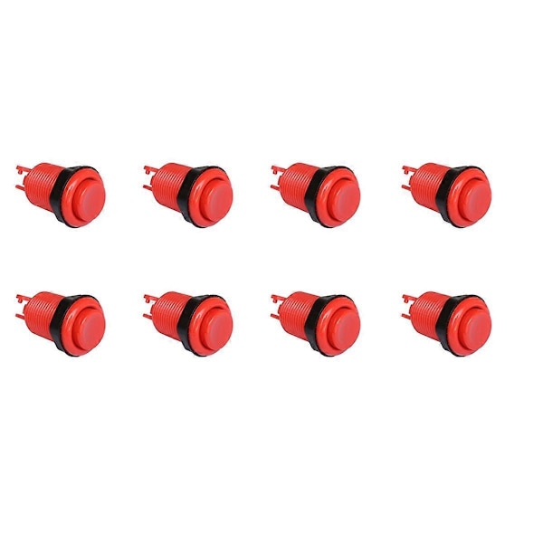 8 st Tryckknapp 28mm Mutter för Amerikansk Arkadspelsmaskin Joystick Noll Fördröjning Kontrollerdelar Maskin Gör-det-själv A