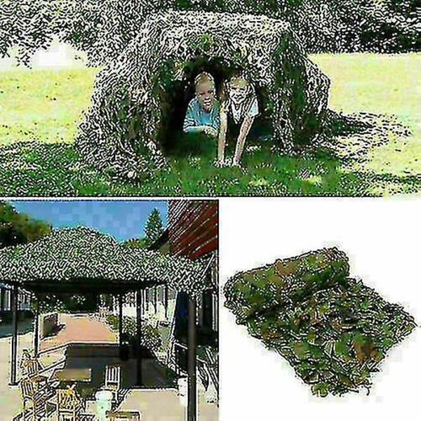 4m*6m Kamouflage Nät Jakt/Skytte Kamouflage Gömma Armé Camping Skogsnät Ukab