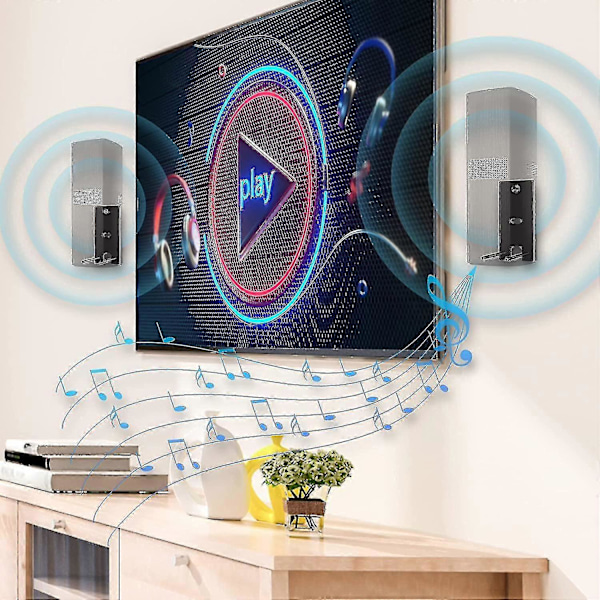 Teräksinen musta seinäkiinnitys OmniJewel 650 ja Surround-kaiuttimille 700