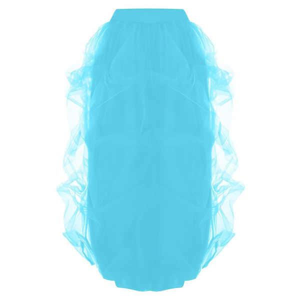 Kvindeskjole Kvinders Tulle Lang Skørt Høj Talje Ruffle Gulvlængde Bryllup Puffy Maxi Skørter Kvinders Skørter