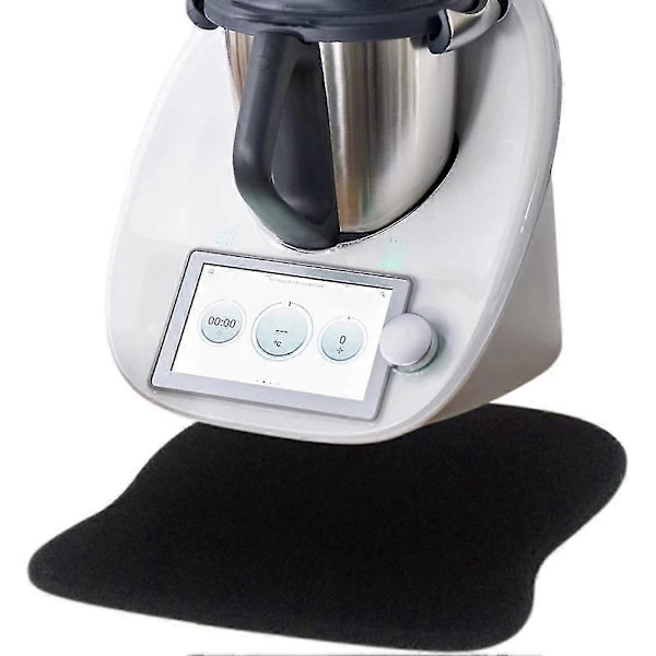 Glidplatta för Thermomix TM6 TM5 - Tillbehör Underlägg Halksäker Hållbar Svart för Vorwerk Mat