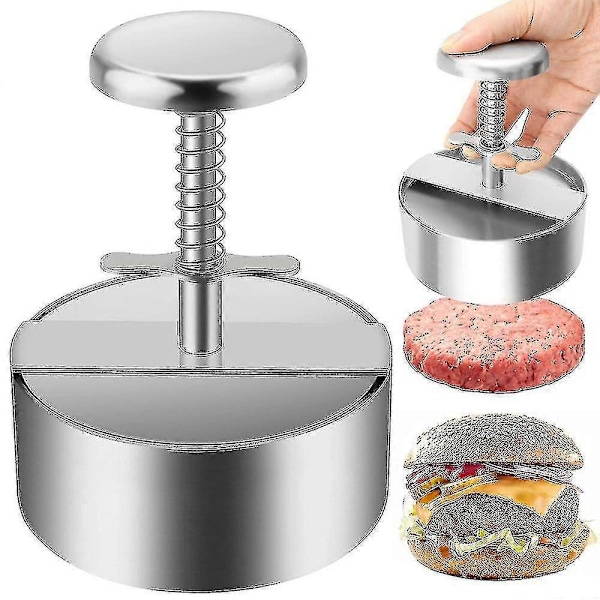 Burgerpresse i Premium Rustfrit Stål - Justerbar Hamburger Patty Maker