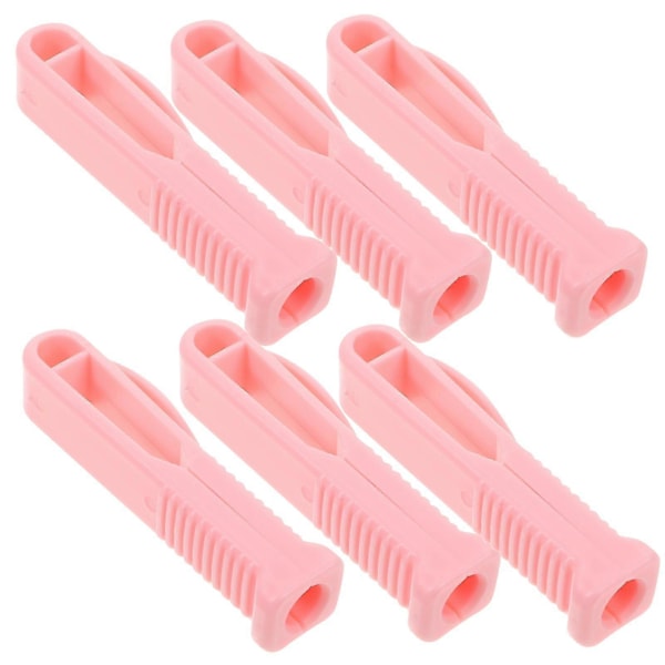 6 st Plastiska Ampullöppnare Spårdesign Vialbrytare Professionell Mini Flasköppnare Rosa