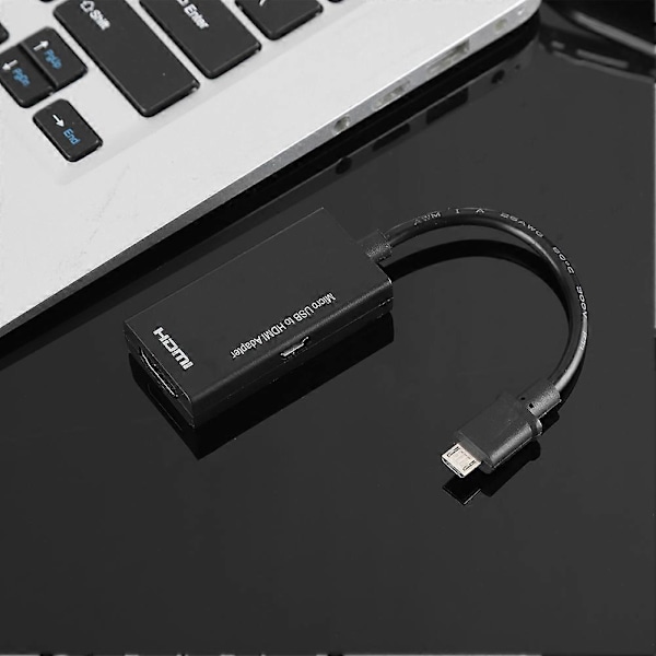 1080P Micro USB till HDMI-adapter 8-kanals stereoljud 5-stifts HDMI-videoadapter för Android