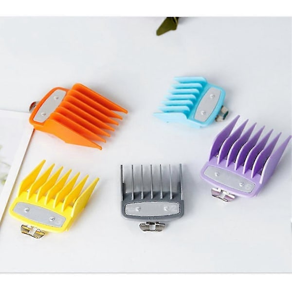 10 stk. Clipper Guards til Clipper, Farvede Hårklippere Skæreguides med Metal Clip fra 1/16 tommer