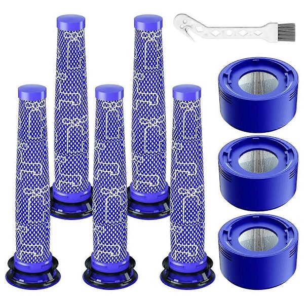 För V7 V8 SV10 Filter Ersättningsdelar 3 Postfilter och 5 Prefilter, Ersätter Del 965661-01 & 967478-01