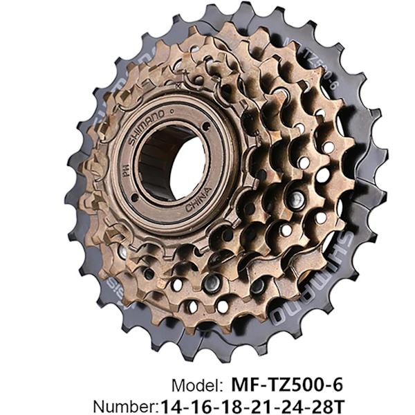 Mf-tz500 6-vaihteinen vapaapyörä 14-28 hammasta MTB Shimano Tourney -pyörään