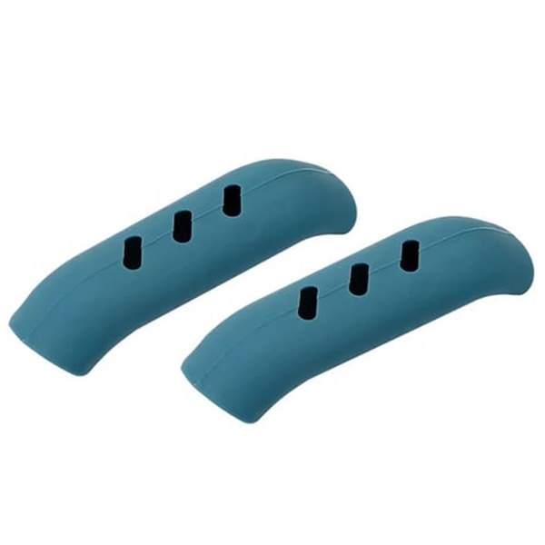 (Blue (2 pieces)) Silicone anti-scalding pot handle gloves