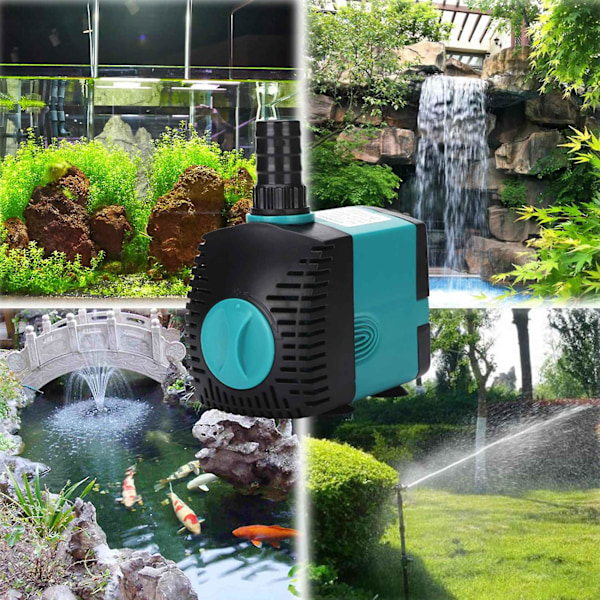 Dammpump, Ultraljudsstyst 3W Nedsänkbar Fontänpump, Filter Fiskedamm, Akvariumvattenpump, Vatten Ta