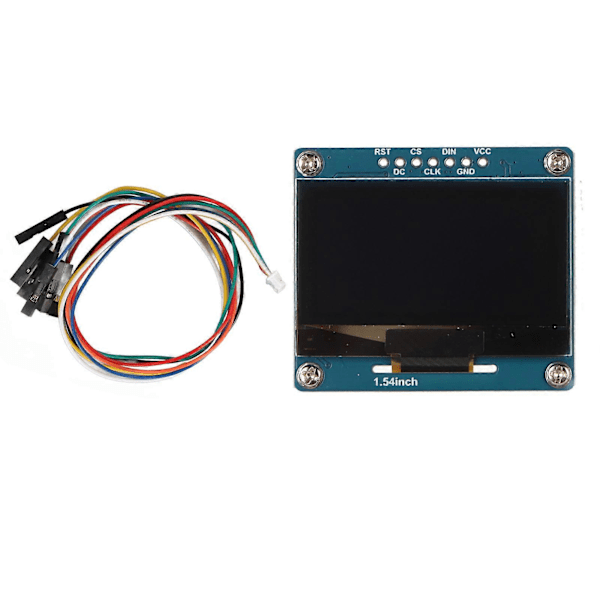 SSD1309 1.54 tum OLED-modul 4-tråds SPI I2C-gränssnitt 128x64 upplösning för RasPi STM32 1.54 tum OLED