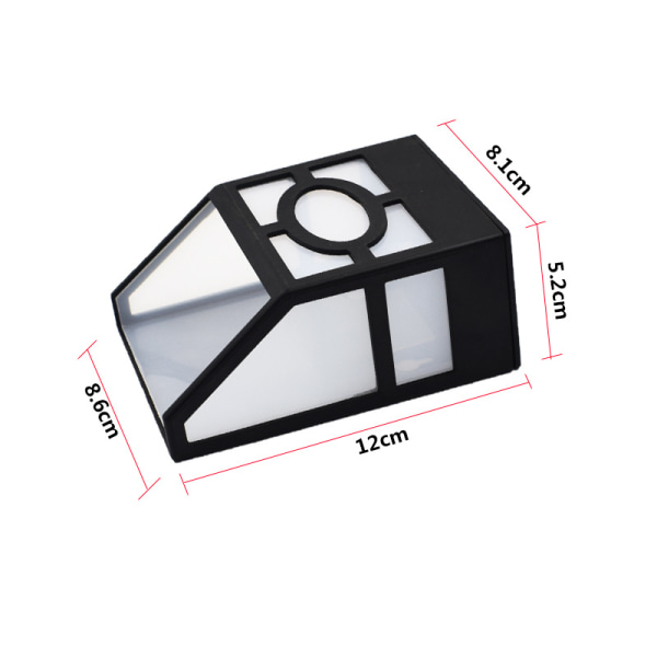 YY-Solar Gjerdelys Utendørs Regntett Solar Retro Vegglampe 1stk white light