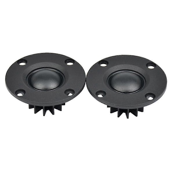 2 stk. Diskant 1,5 tommer 6 Ohm 30W Dome Silkefilm Diskant Hifi Diskant Højttaler Lydhøjttaler med Varmespreder