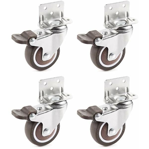 St. Furniture pyörät L, 50mm pyörivät pyörät, pyörivät pyörät jarrulla, lastensänkyyn, kaappiin, huonekaluihin, pöytään, kantavuus